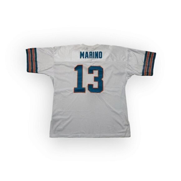 Mitchell Ness Miami Dolphins #13 Dan Marino 1984 Throwback Jersey Mens 56 - Picture 2 of 8